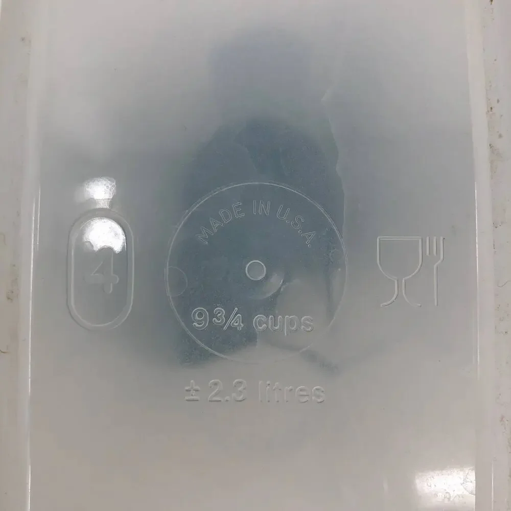 Vintage Tupperware White Snap Lid 9 3/4 Cups Module Mate 1614-21 Food Container